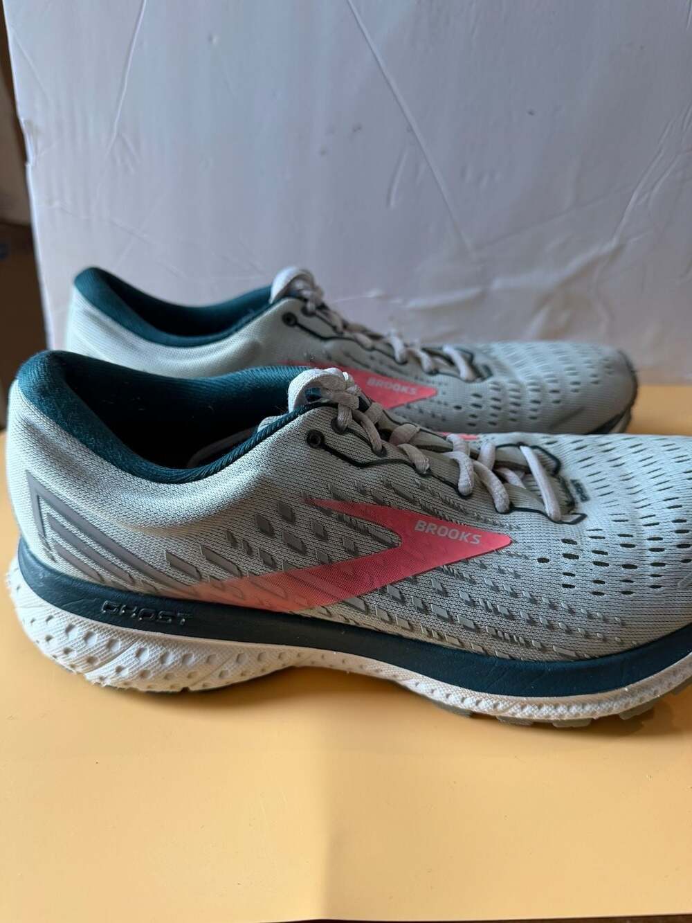 Brooks Ghost 13 Women's Running Shoes Ice Flow Pink Pond Gray